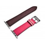 Wholesale Swift Leather Band Loop Strap Wristband Replacement for Apple Watch Series 7/6/SE/5/4/3/2/1 Sport - 40MM / 38MM (Hot Pink)